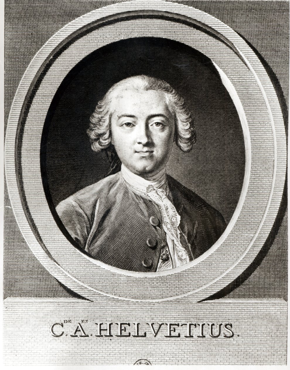 Portrét Clauda Adriena Helvetia (1715-1771), francouzský filozof od Carle van Loo