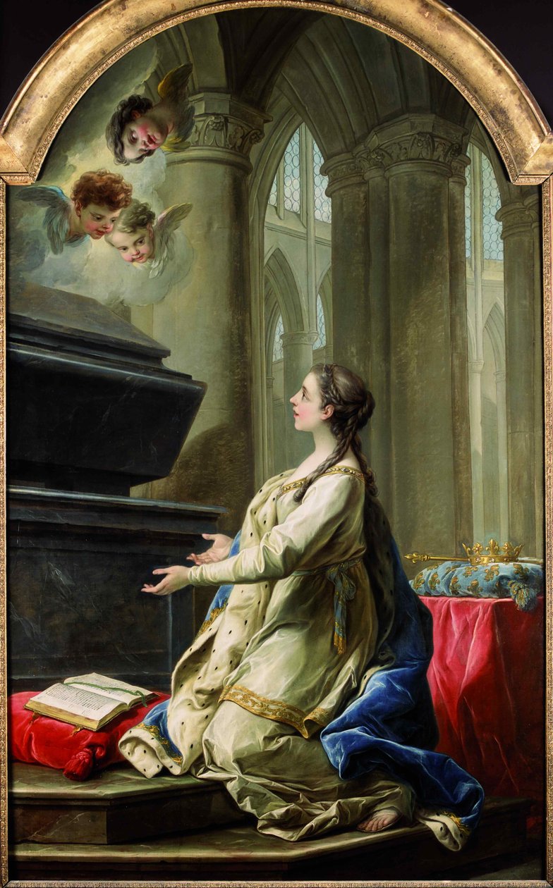 Svatá Clotilda se modlí u hrobu svatého Martina, 1753. od Carle van Loo