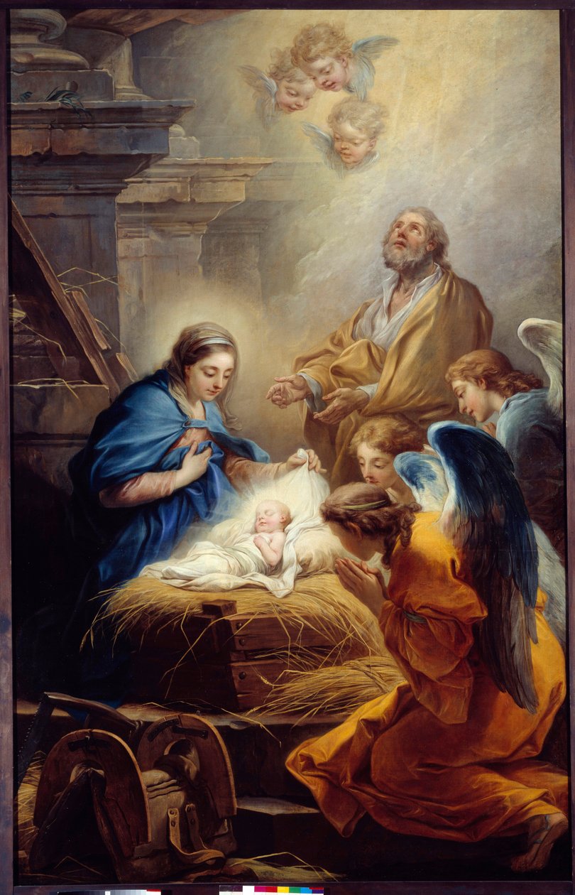 Obraz The Adoration of the Angels od Carle van Loo (1705-1765) 1751 Brest, Museum of Fine Arts od Carle van Loo