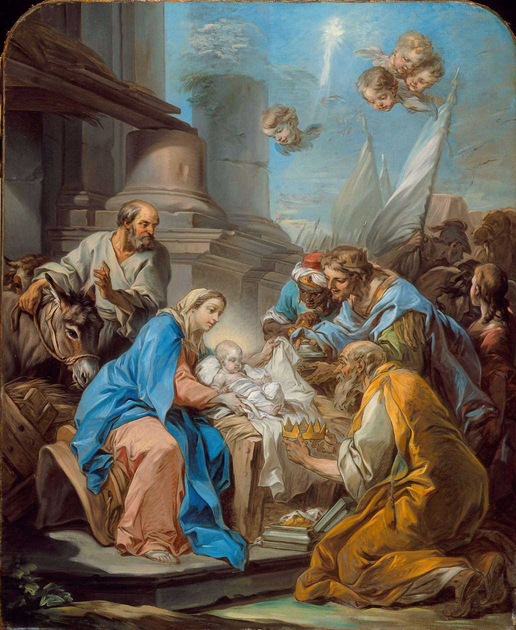 Klanění tří králů, kolem roku 1760 od Carle van Loo
