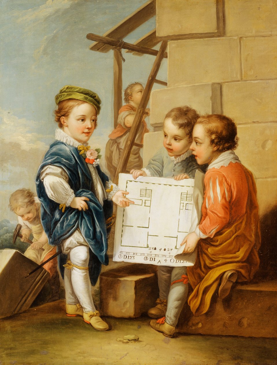 Čtyři umění - architektura, od Carle van Loo