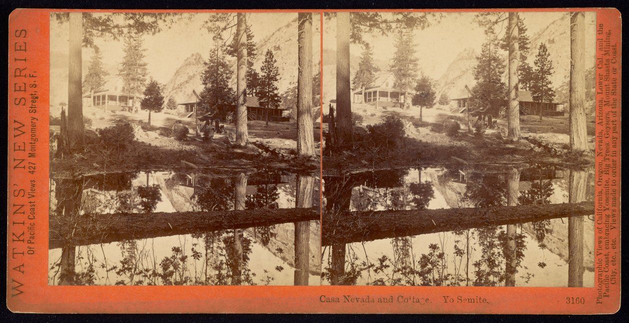 Casa Nevada a Cottage. Jo Semite. od Carleton E. Watkins