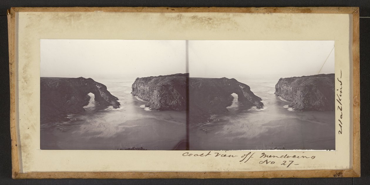 Pohled na pobřeží z Mendocina od Carleton E. Watkins