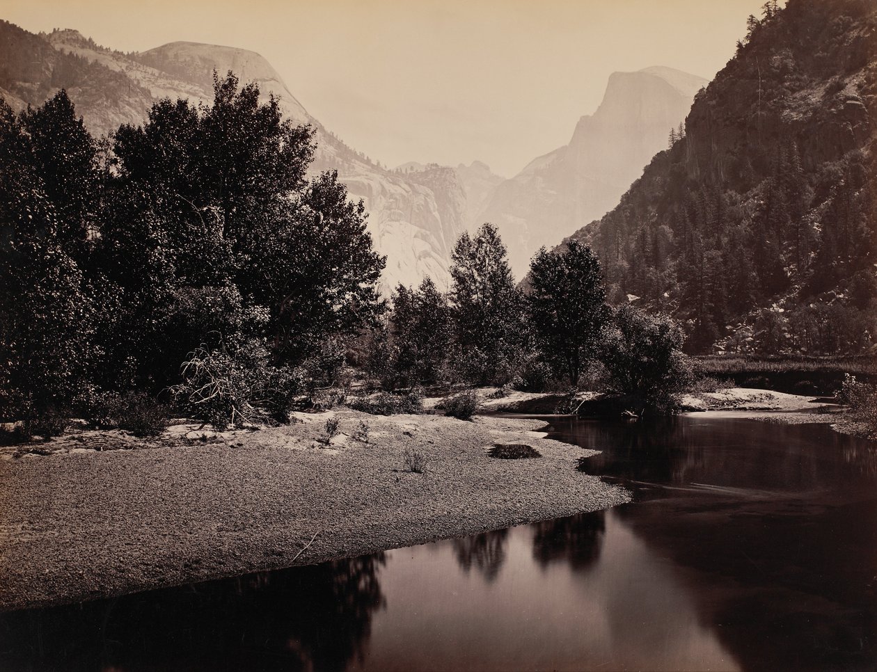 Distant View of the Domes, Yosemite Valley, California od Carleton E. Watkins