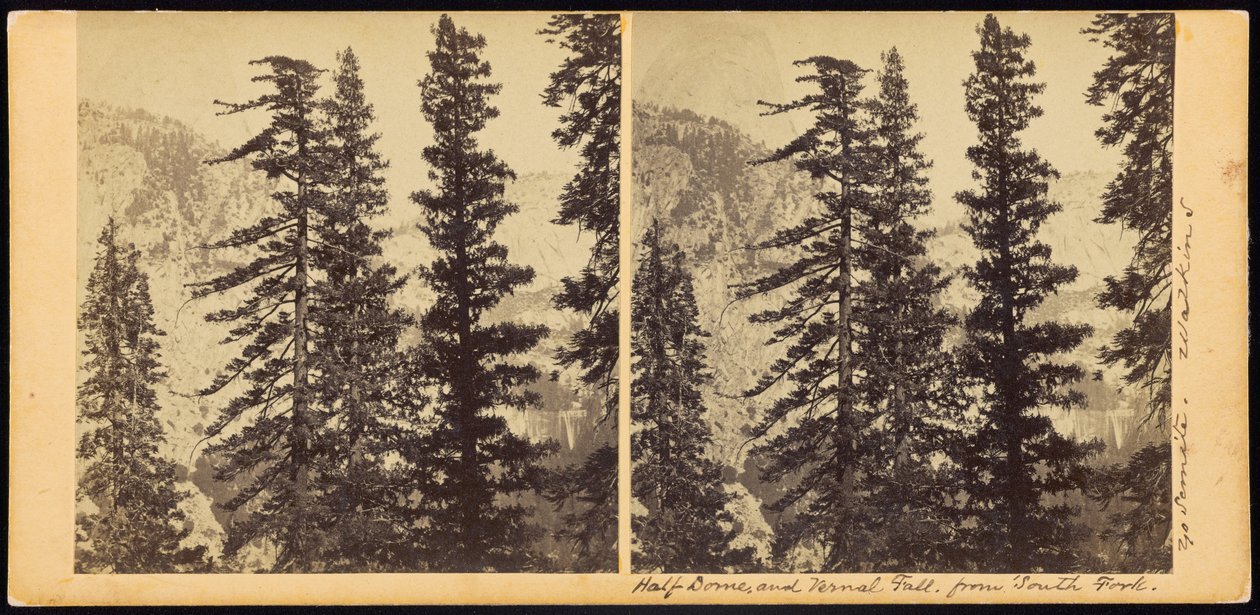 Half Dome a Vernal Fall, z South Fork od Carleton E. Watkins