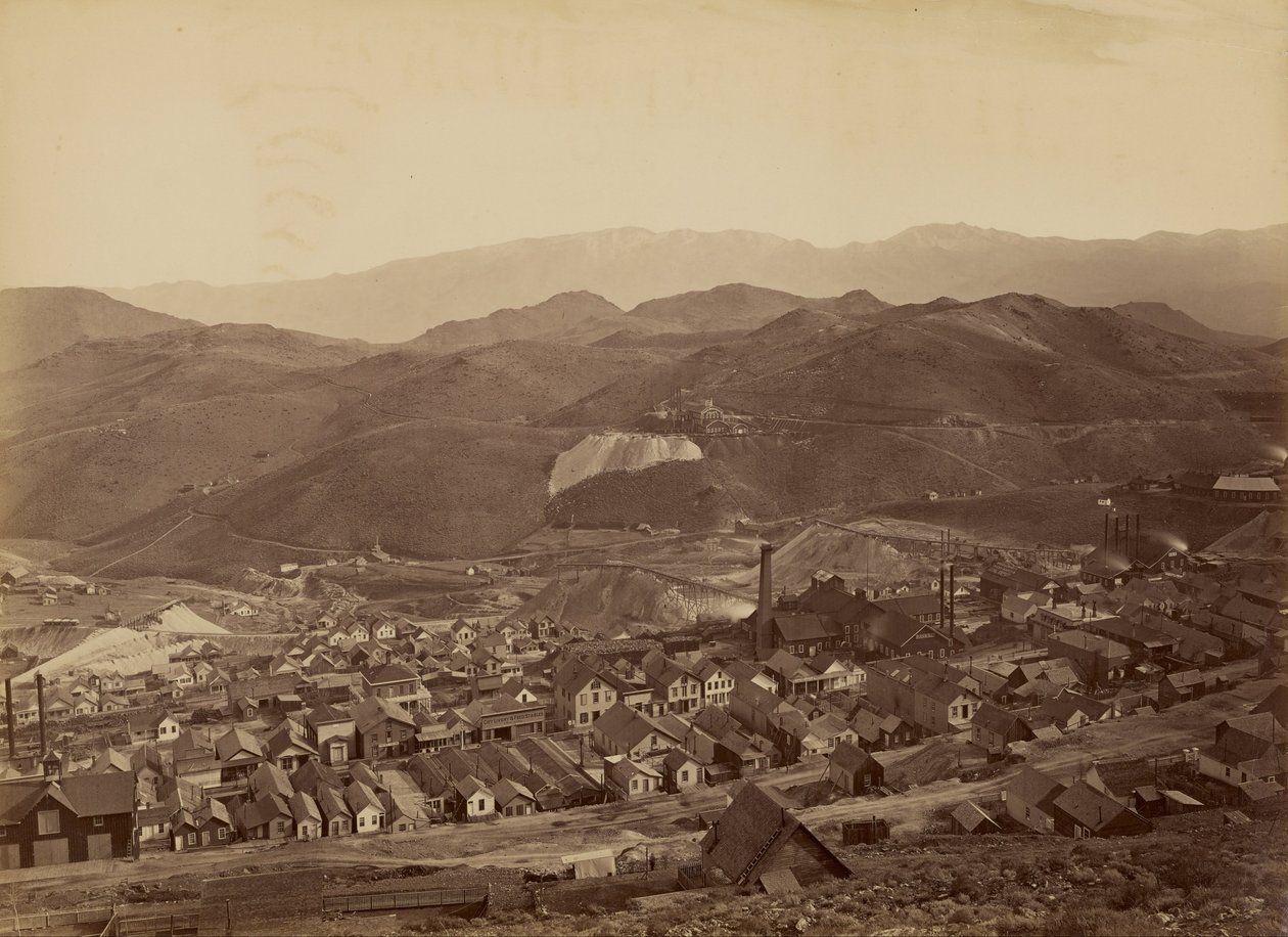 Kombinovaná šachta, z vodního žlabu od Carleton E. Watkins