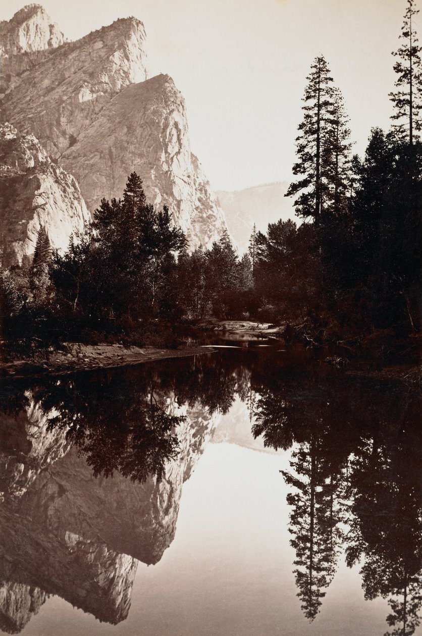 Tři bratři, Yosemite, Kalifornie od Carleton E. Watkins