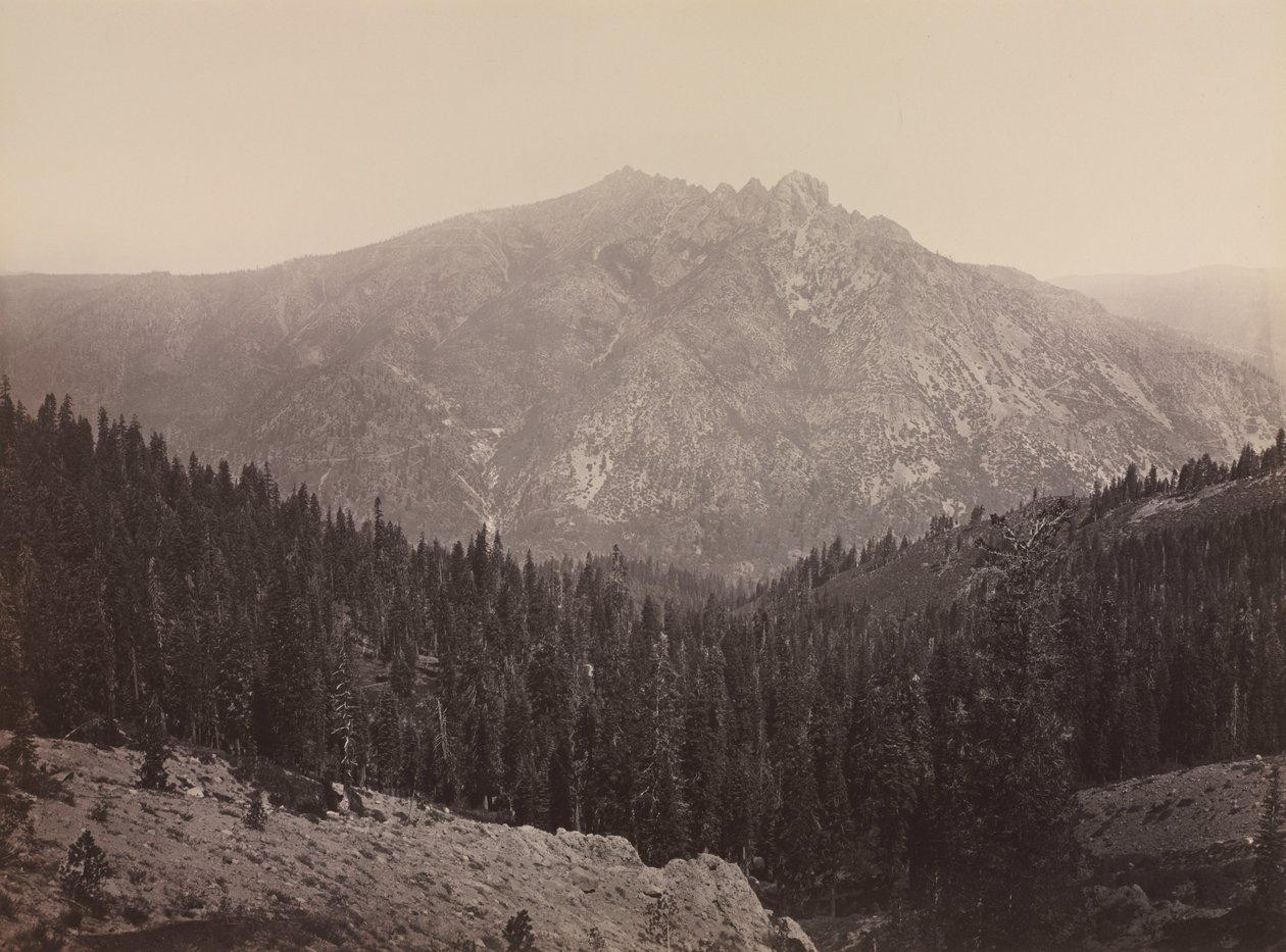 Davoncastle Butte, Sierra Nevada, c. 1866-1870. od Carleton E. Watkins