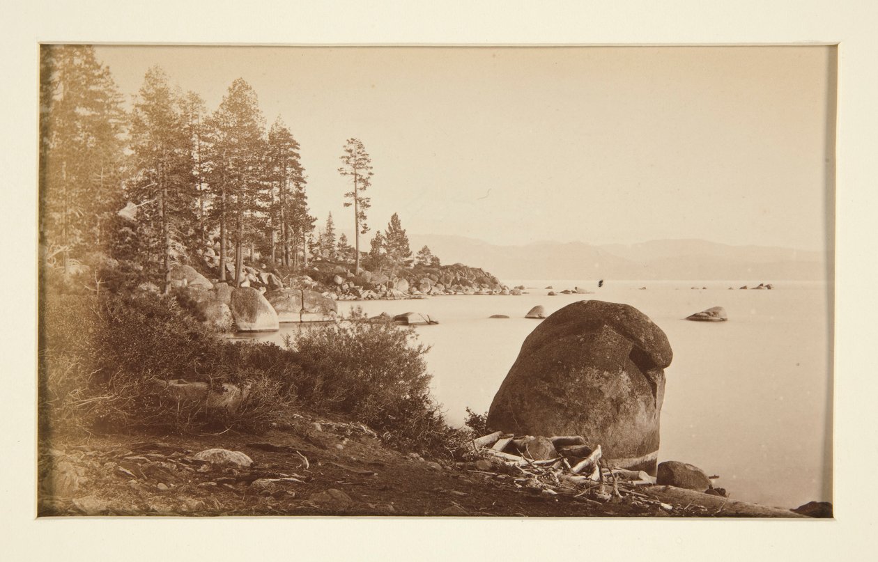 Čtyři železniční scény a čtyři pohledy na jezero Tahoe: Lake Tahoe z Artist Point od Carleton E. Watkins