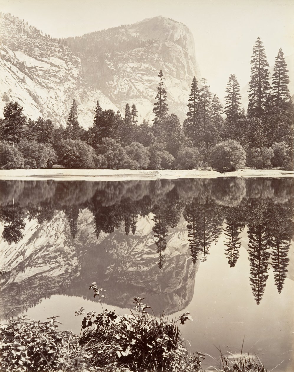 Mirror Lake, Yosemite, ca. 1872, vytištěno ca. 1876. od Carleton E. Watkins.