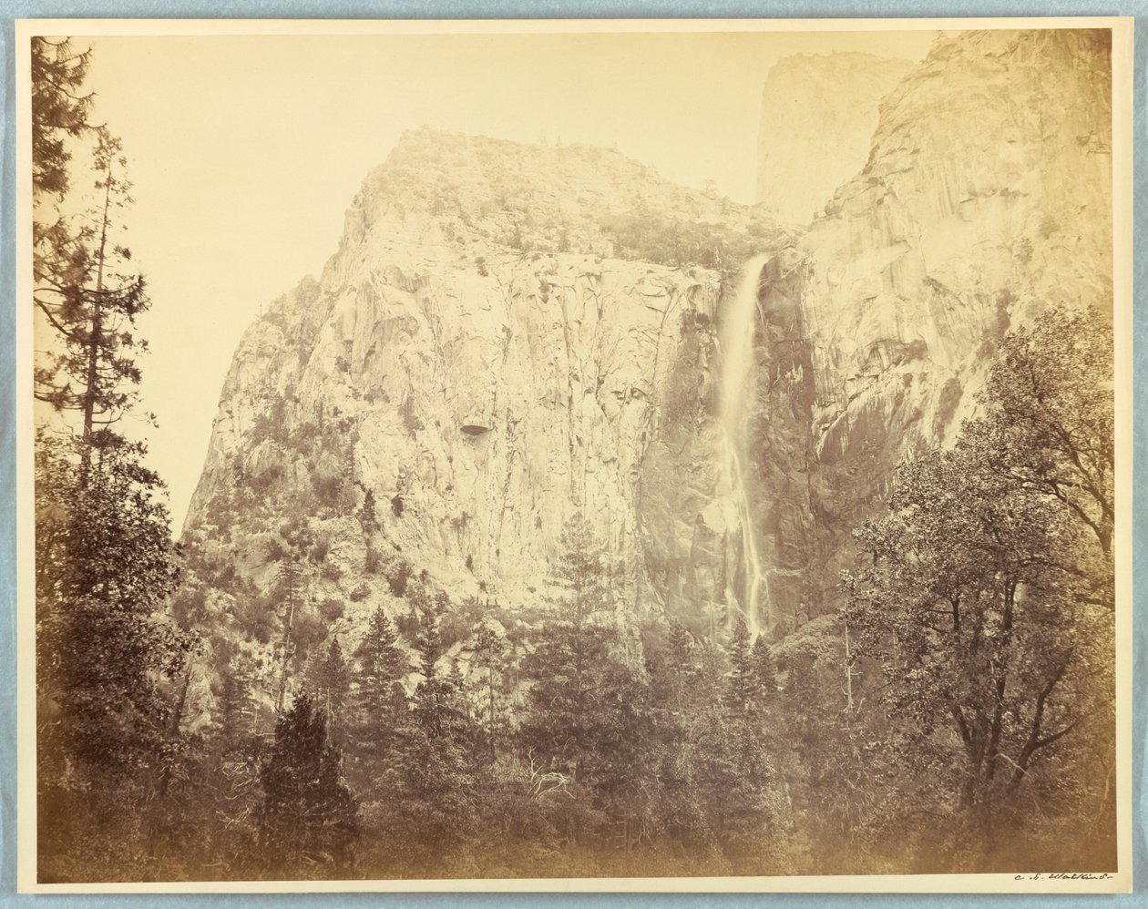 Pohono, Bridal Veil, Yosemite od Carleton E. Watkins