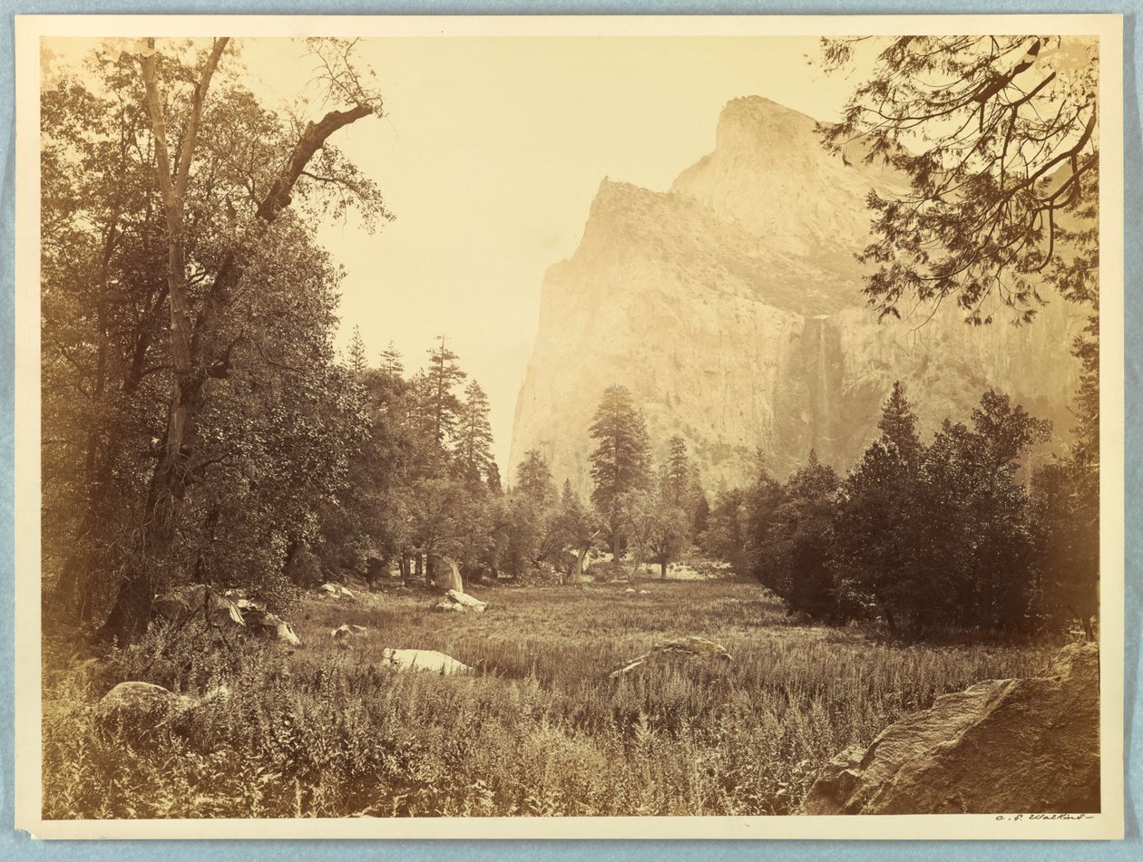 Pohono, Bridal Veil, Yosemite od Carleton E. Watkins