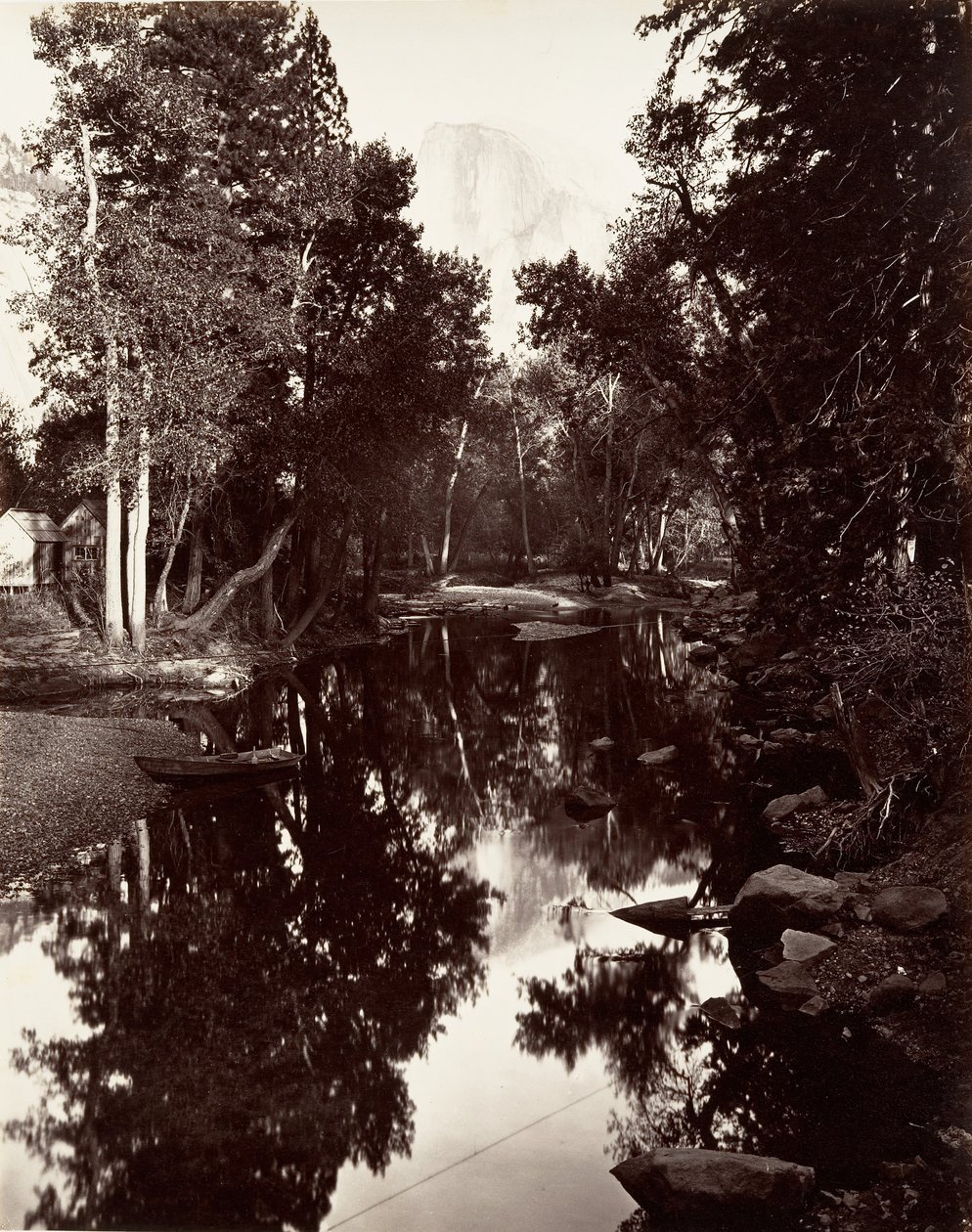 South Dome, 6000 stop, Yosemite, ca. 1872, vytištěno ca. 1876. od Carleton E. Watkins.