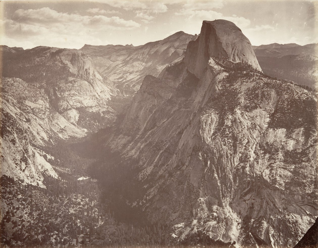 South Dome, 6000 stop, ca. 1872, vytištěno ca. 1876. od Carleton E. Watkins.