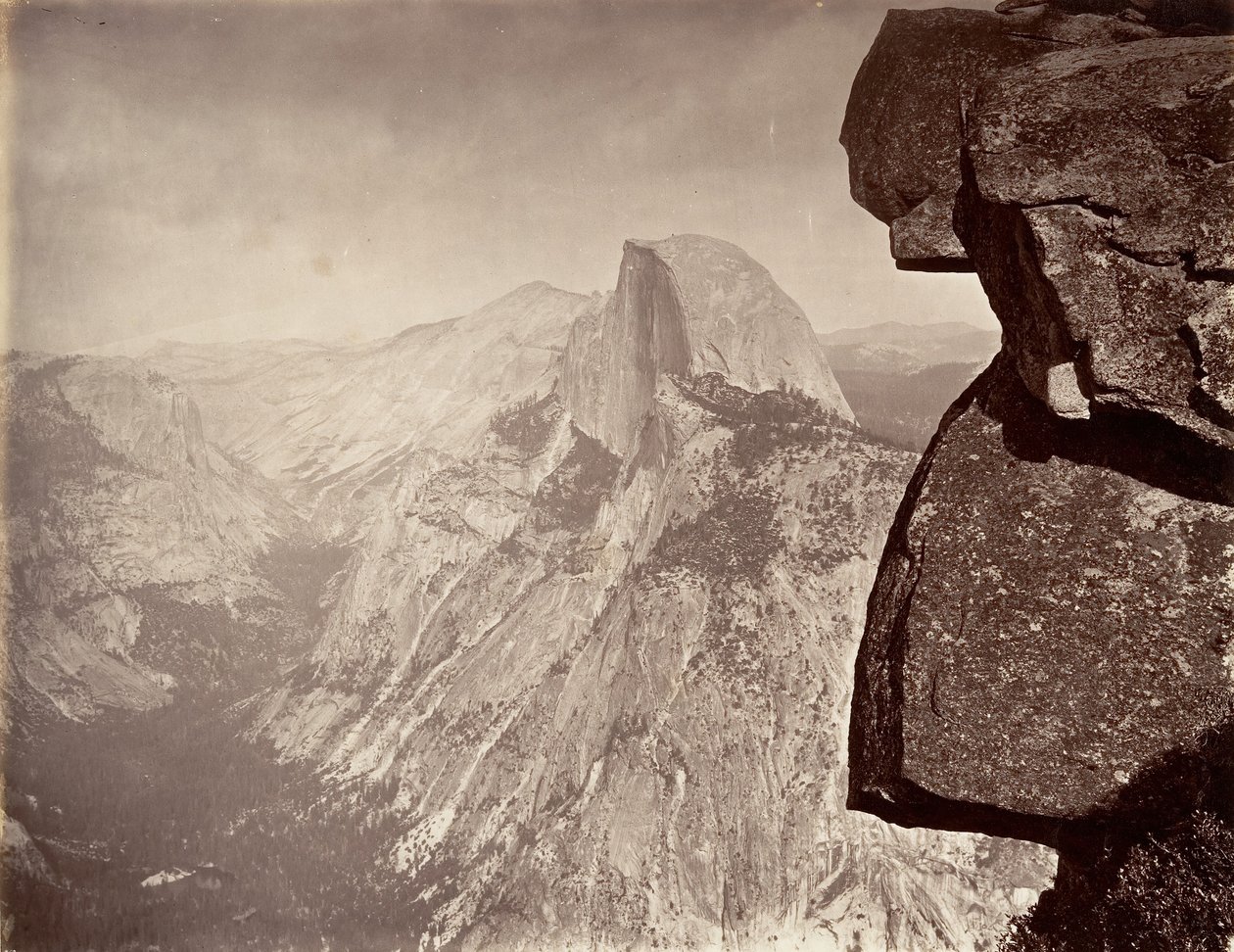 South Dome, Yosemite, ca. 1872, vytištěno ca. 1876. od Carleton E. Watkins.