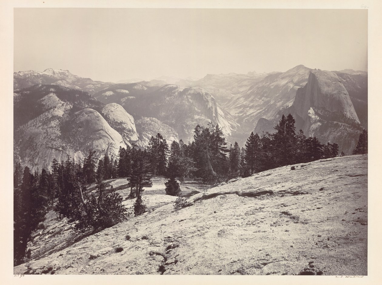 The Domes, od Sentinel Domes, Yosemite, c. 1865-1866. od Carleton E. Watkins