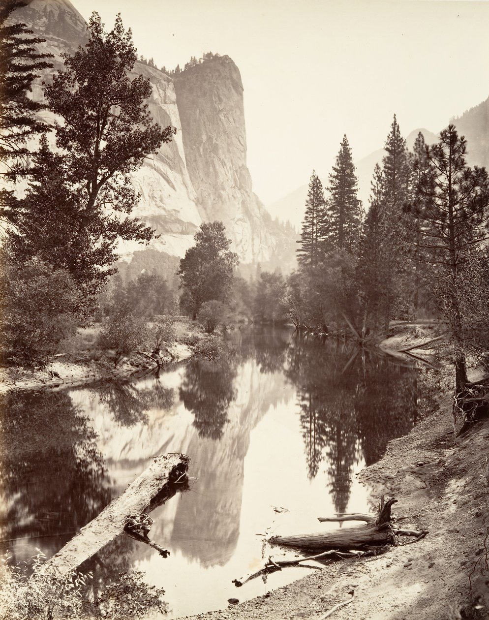 Washington Tower, Yosemite, ca. 1872, vytištěno ca. 1876. od Carleton E. Watkins.
