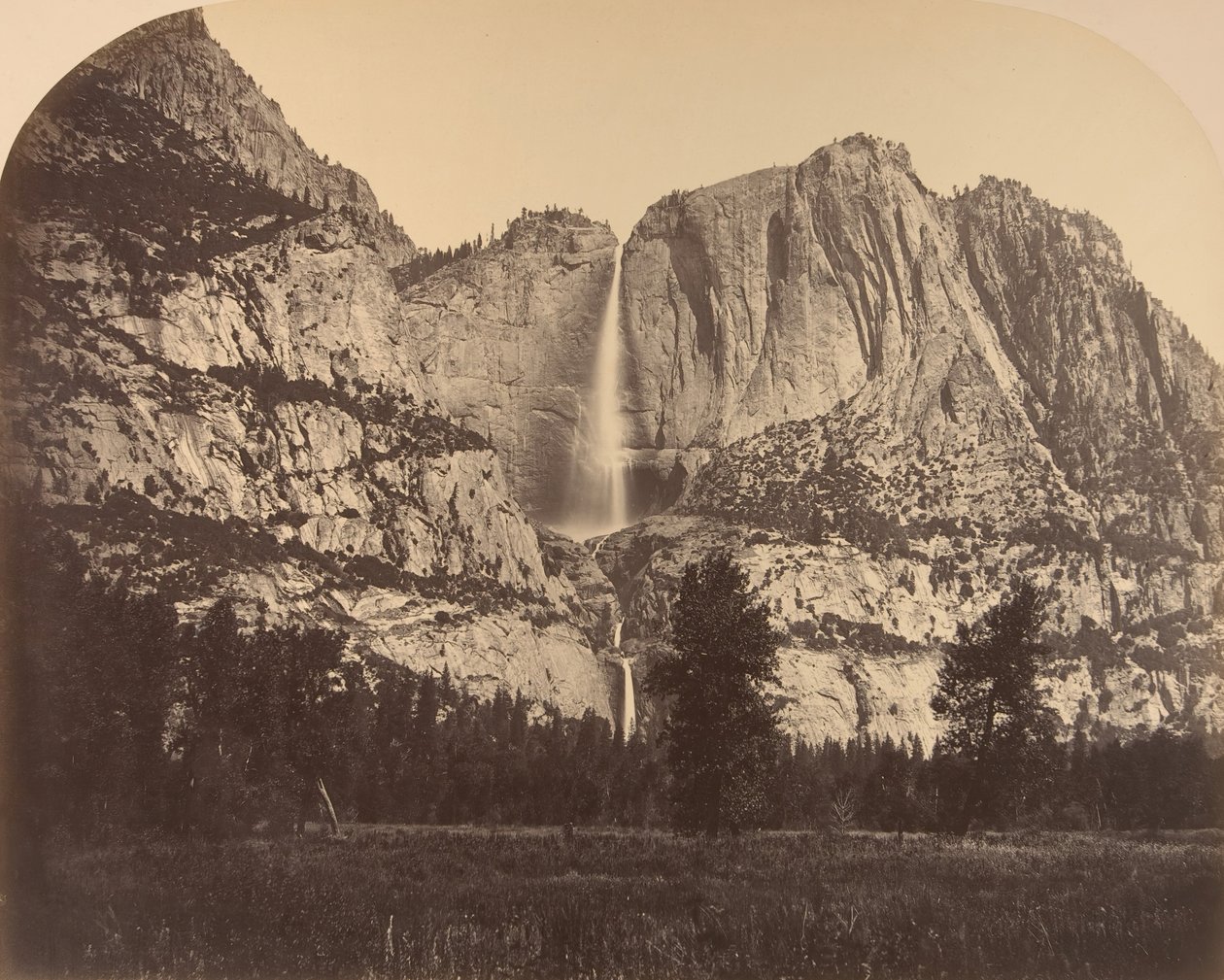 2637 Ft Yosemitský podzim, čelní pohled, 1861. od Carleton Emmons Watkins
