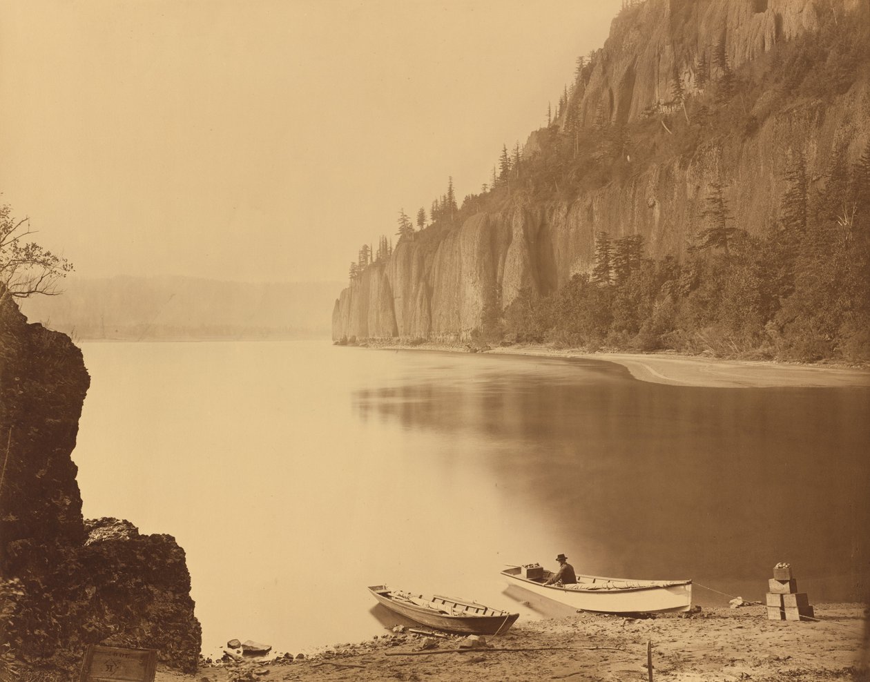 Cape Horn, Columbia River, 1867. od Carleton Emmons Watkins