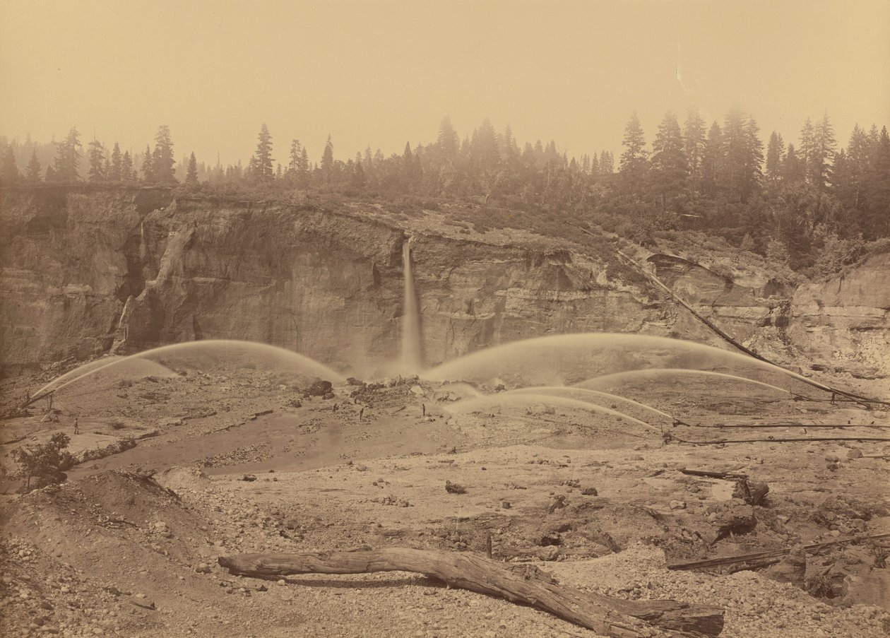 Malakoff Diggins, North Bloomfield, Nevada County,1871 (foto) od Carleton Emmons Watkins