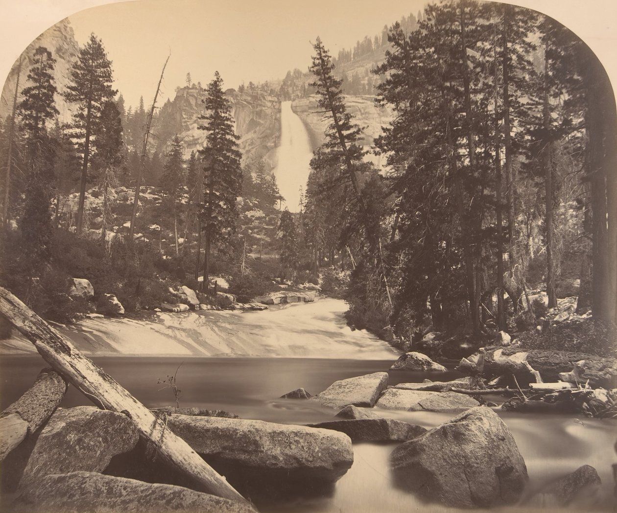 Nevada Fall, 700 stop, 1861. od Carleton Emmons Watkins