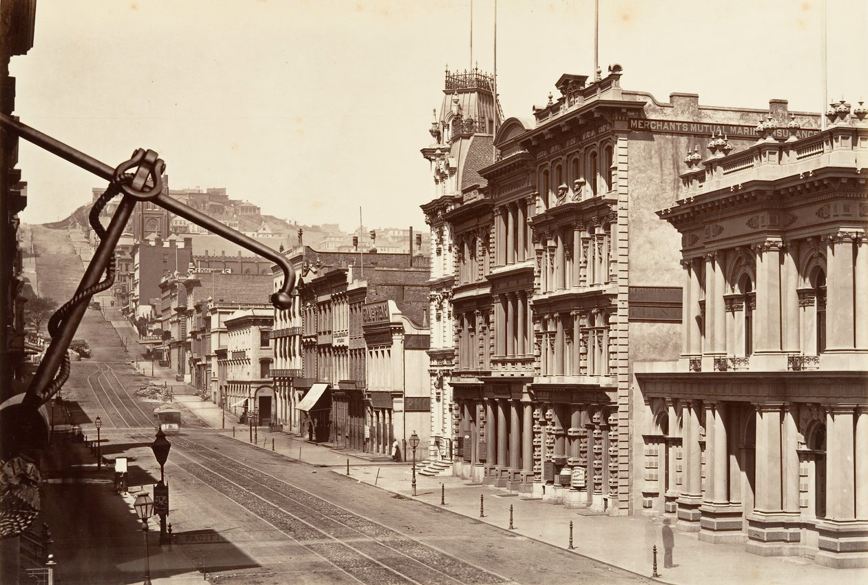 North Side of California Street, 1864, tištěné ca. 1876. od Carleton Emmons Watkins