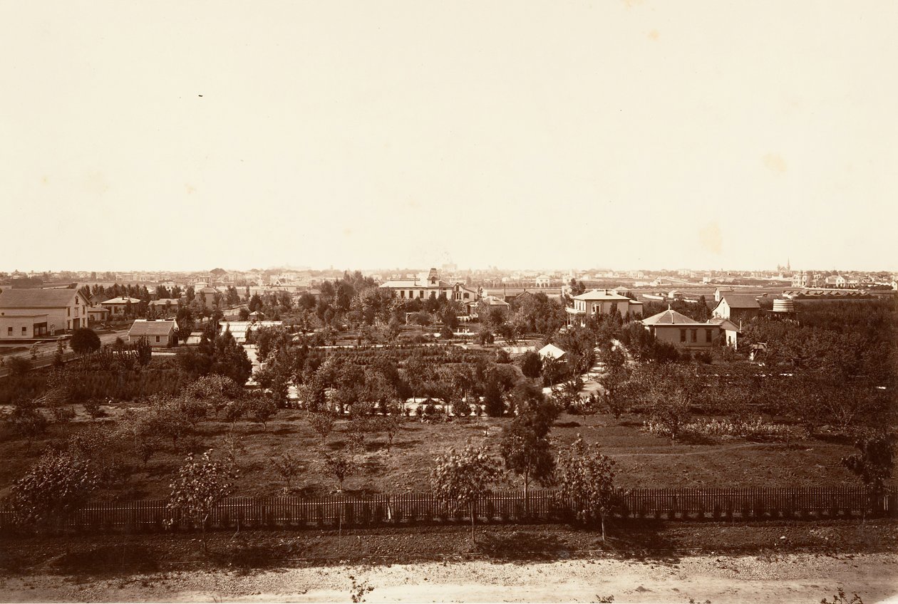Oakland, z Vojenské akademie, 1864, vytištěno ca. 1876. od Carleton Emmons Watkins