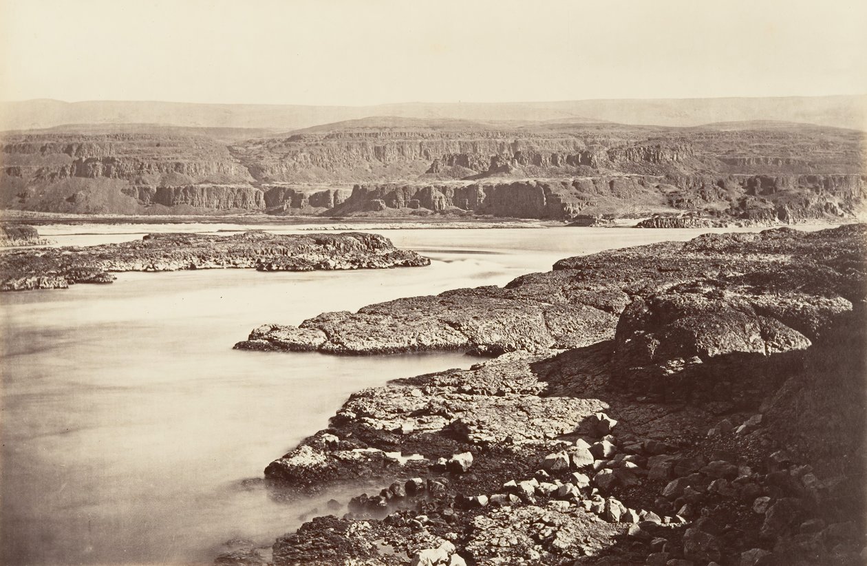 Passage of the Dalles, Oregon, 1867, vytištěno ca. 1876. od Carleton Emmons Watkins