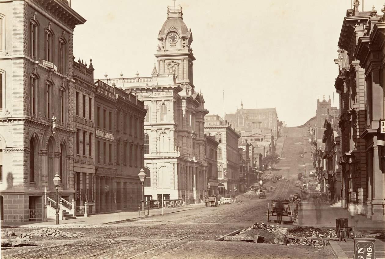 South Side of California Street, 1864, vytištěno ca. 1876. od Carleton Emmons Watkins