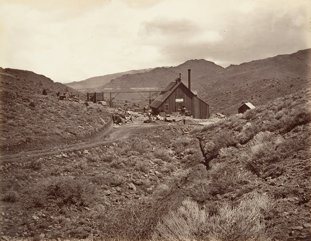 Sutro Tunnel Shaft č. 3, 1875, vytištěno ca. 1876. od Carleton Emmons Watkins