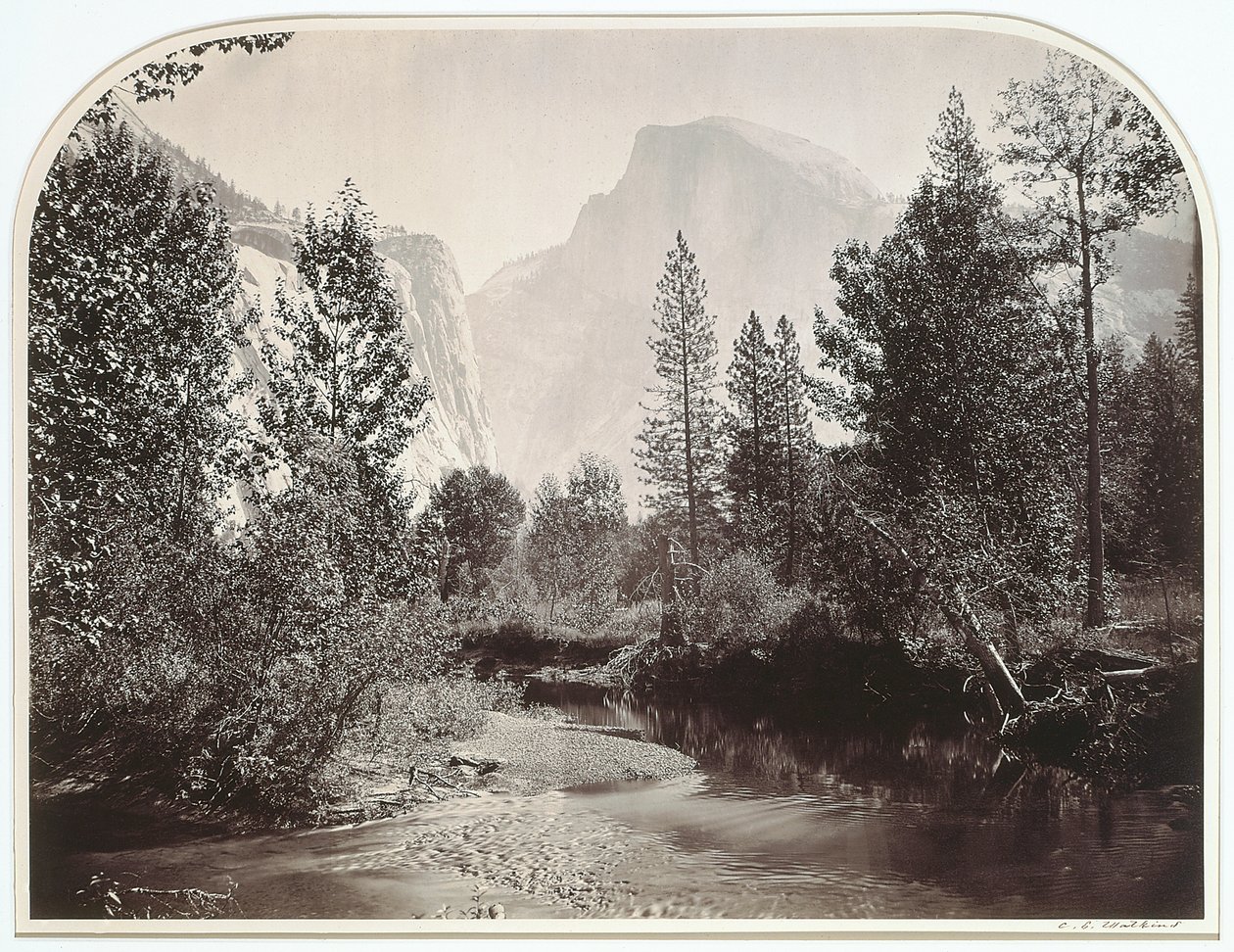 Taysayac, Half Dome, 4967 Ft, Yosemite od Carleton Emmons Watkins