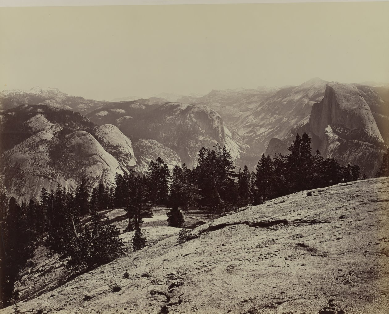 Kopule z Sentinel Dome, 1866. od Carleton Emmons Watkins