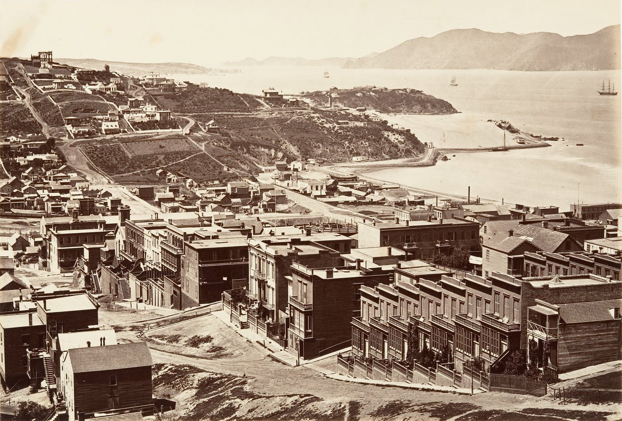 Zlatá brána, 1868-69, tisk ca. 1876. od Carleton Emmons Watkins