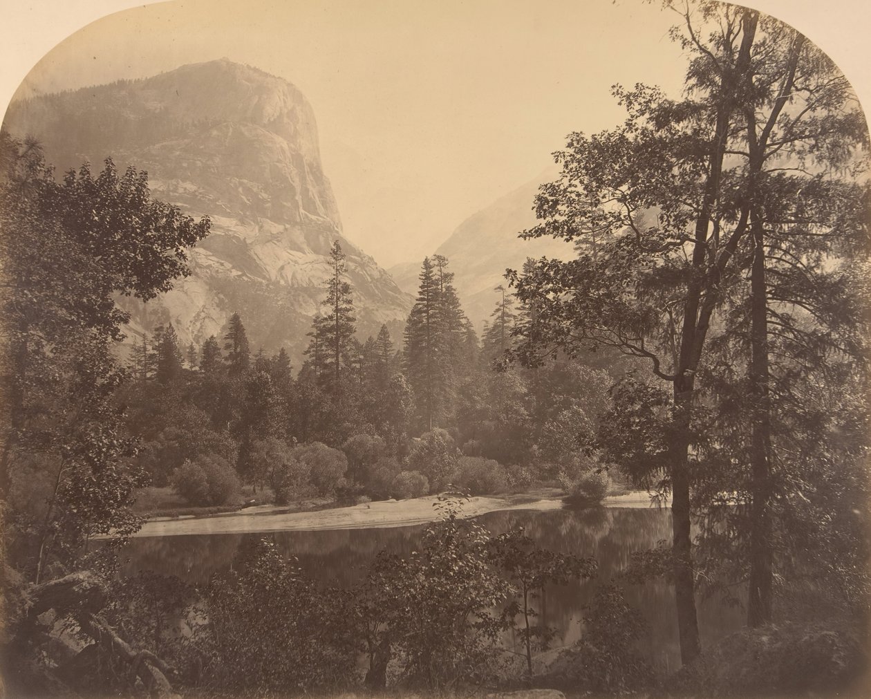 Jezero na úpatí Half Dome, 1861. od Carleton Emmons Watkins