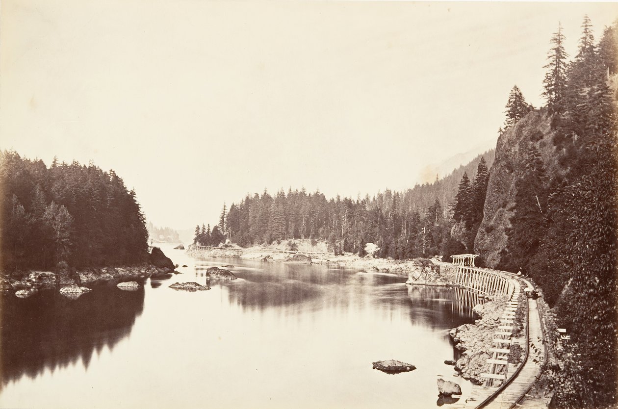 Zubní můstek, Oregon, 1867, vytištěno ca. 1876. od Carleton Emmons Watkins