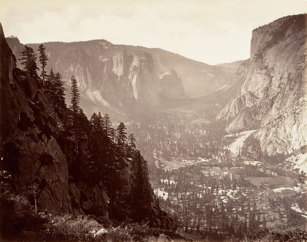 Yosemitské údolí od Glacier Point, ca. 1872, vytištěno ca. 1876. od Carleton Emmons Watkins