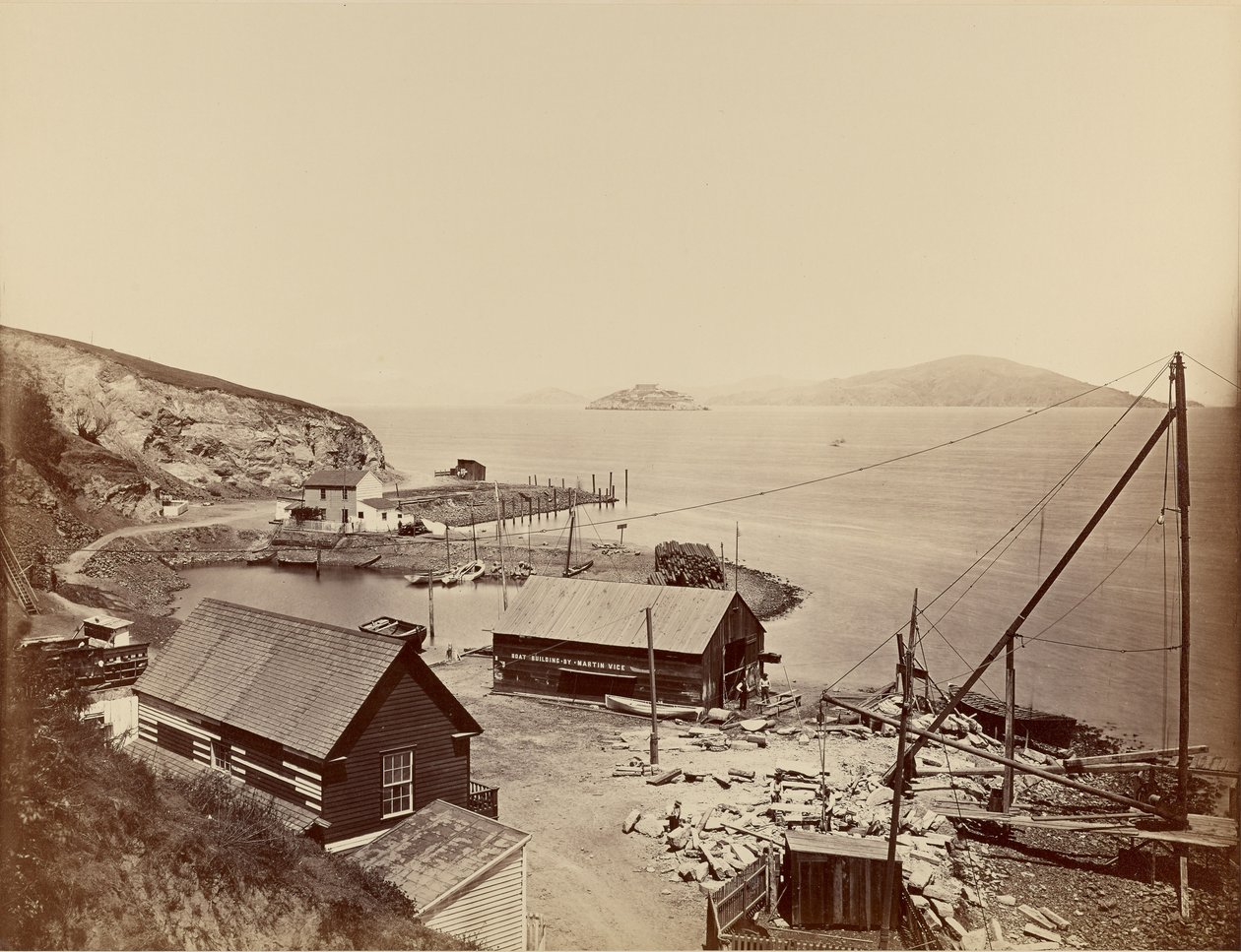 Alcatraz z North Point od Carleton Watkins