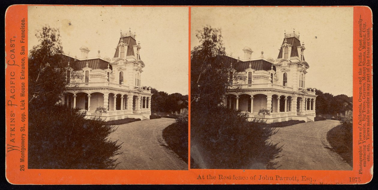 V rezidenci Johna Parrotta, Esq., San Mateo, Cal od Carleton Watkins