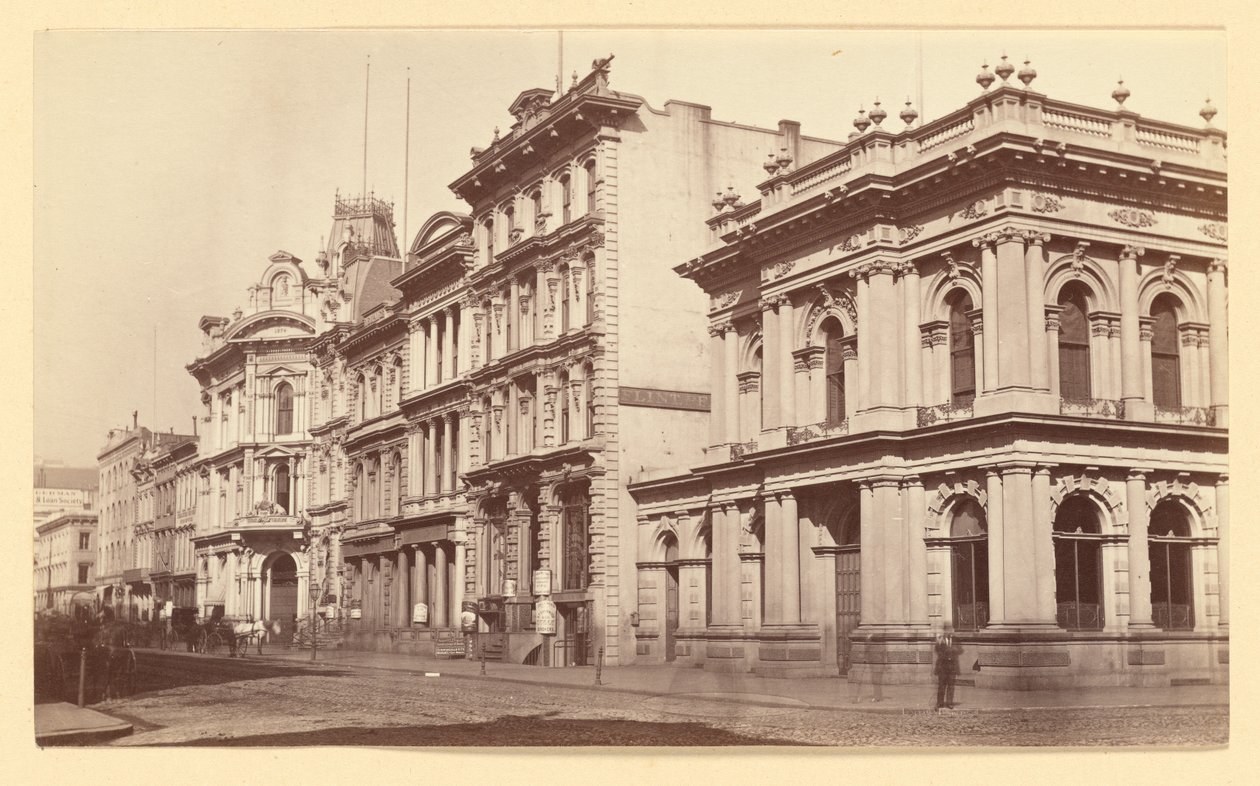 California Street, pohled na východ, San Francisco od Carleton Watkins