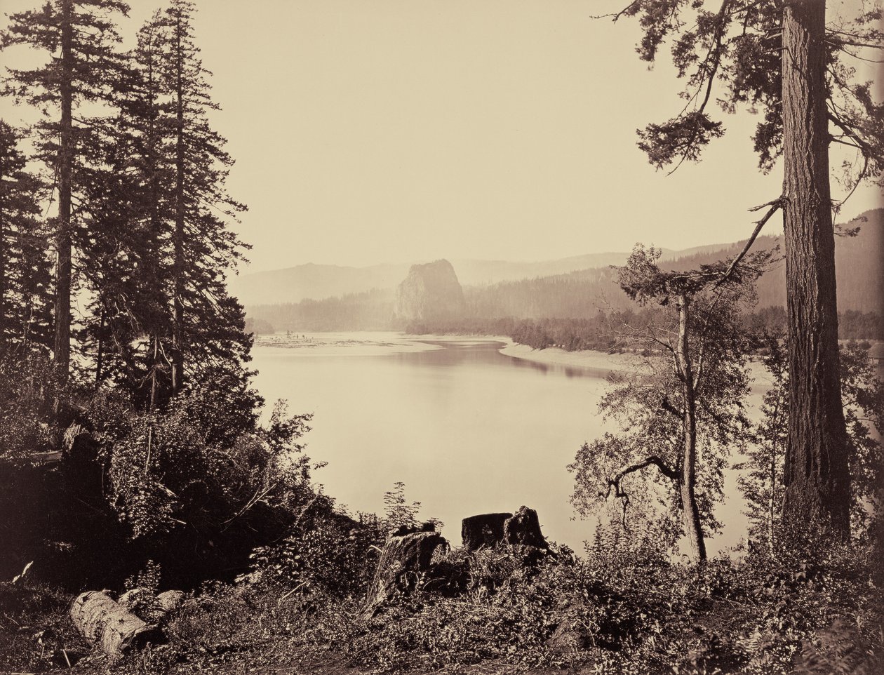 Castle Rock, řeka Columbia od Carleton Watkins