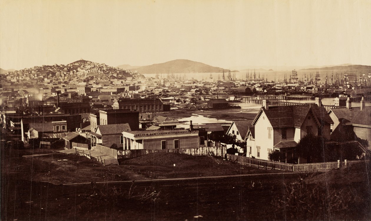 [Průčelí města z kopce Rincon v roce 1860] od Carleton Watkins