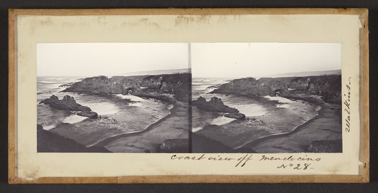 Pohled na pobřeží z Mendocina od Carleton Watkins
