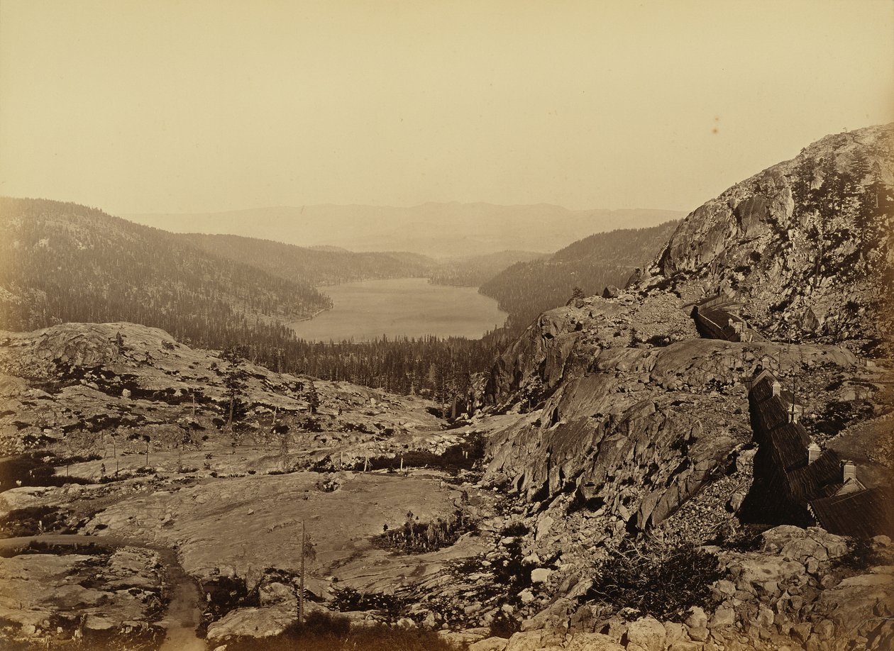 Donner Lake, C. P. R. R. od Carleton Watkins