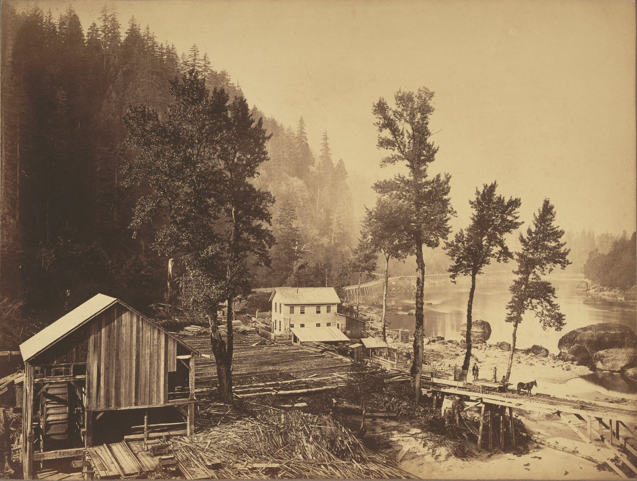 Eagle Creek, řeka Columbia od Carleton Watkins