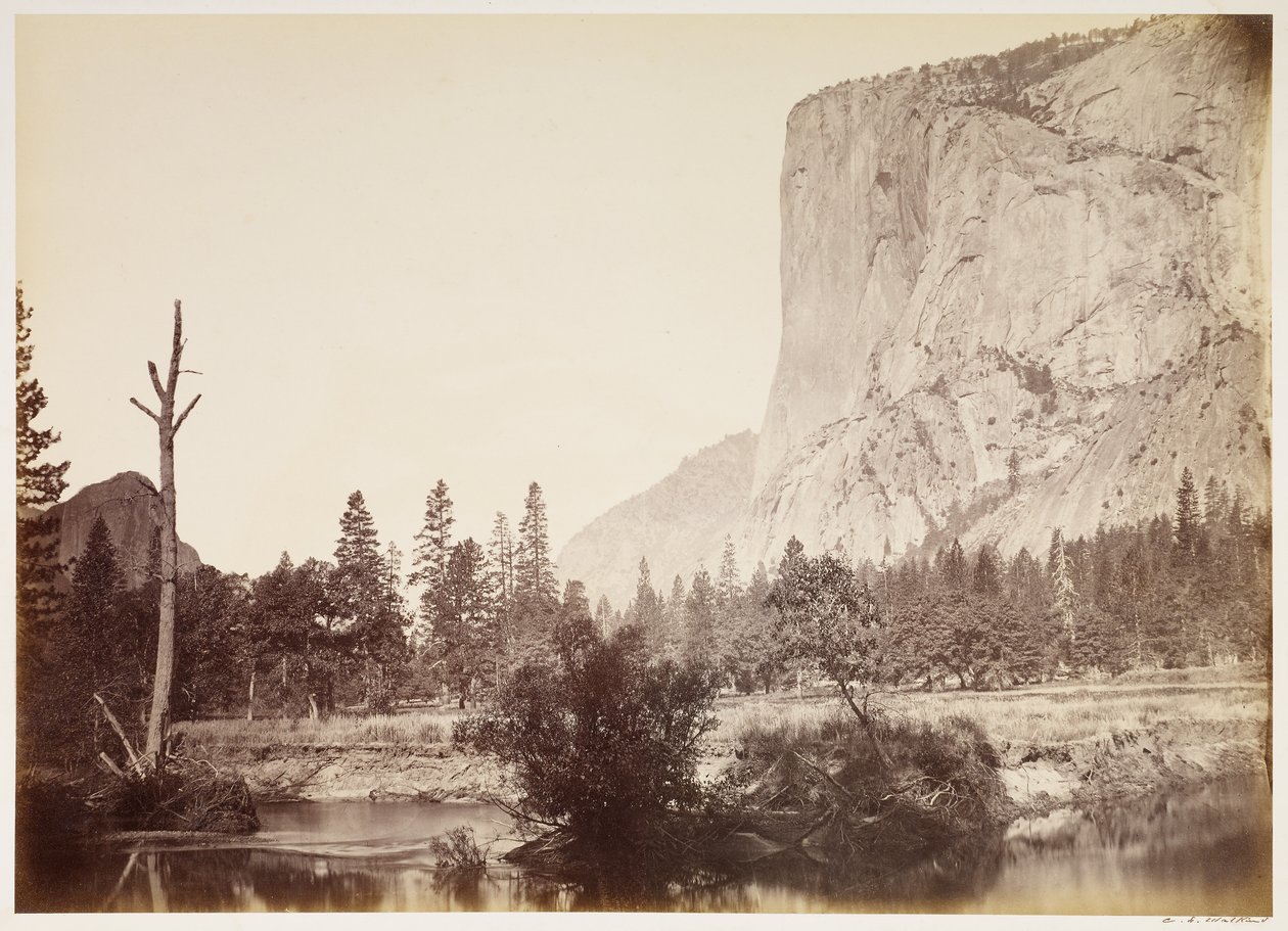 El Capitan, 3600 stop, Yosemite od Carleton Watkins