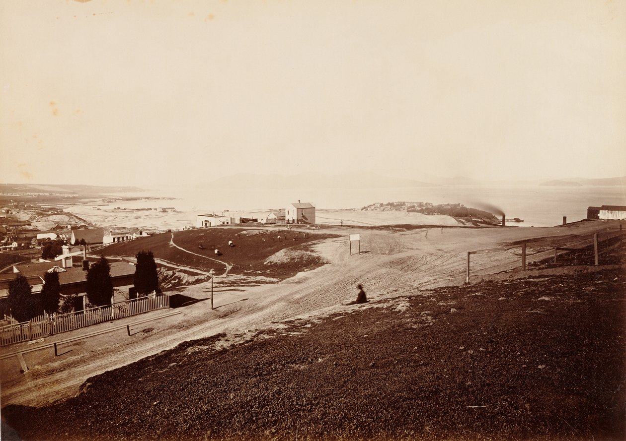 Golden Gate z Russian Hill od Carleton Watkins