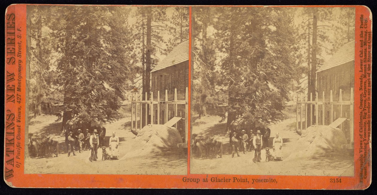 Skupina na Glacier Point, Yosemite od Carleton Watkins