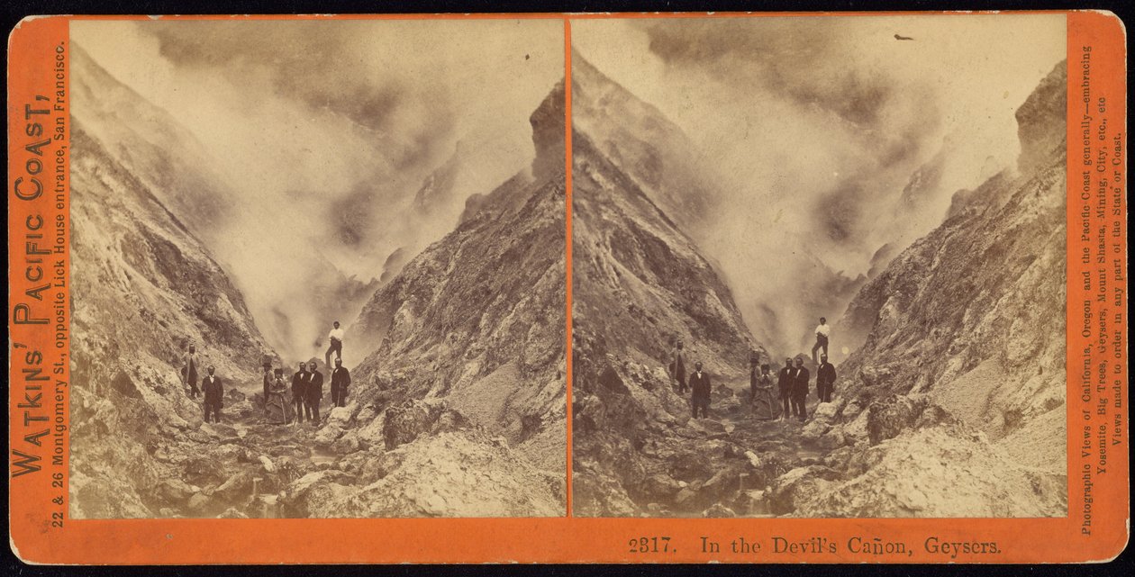 V Ďáblově kánonu gejzíry od Carleton Watkins
