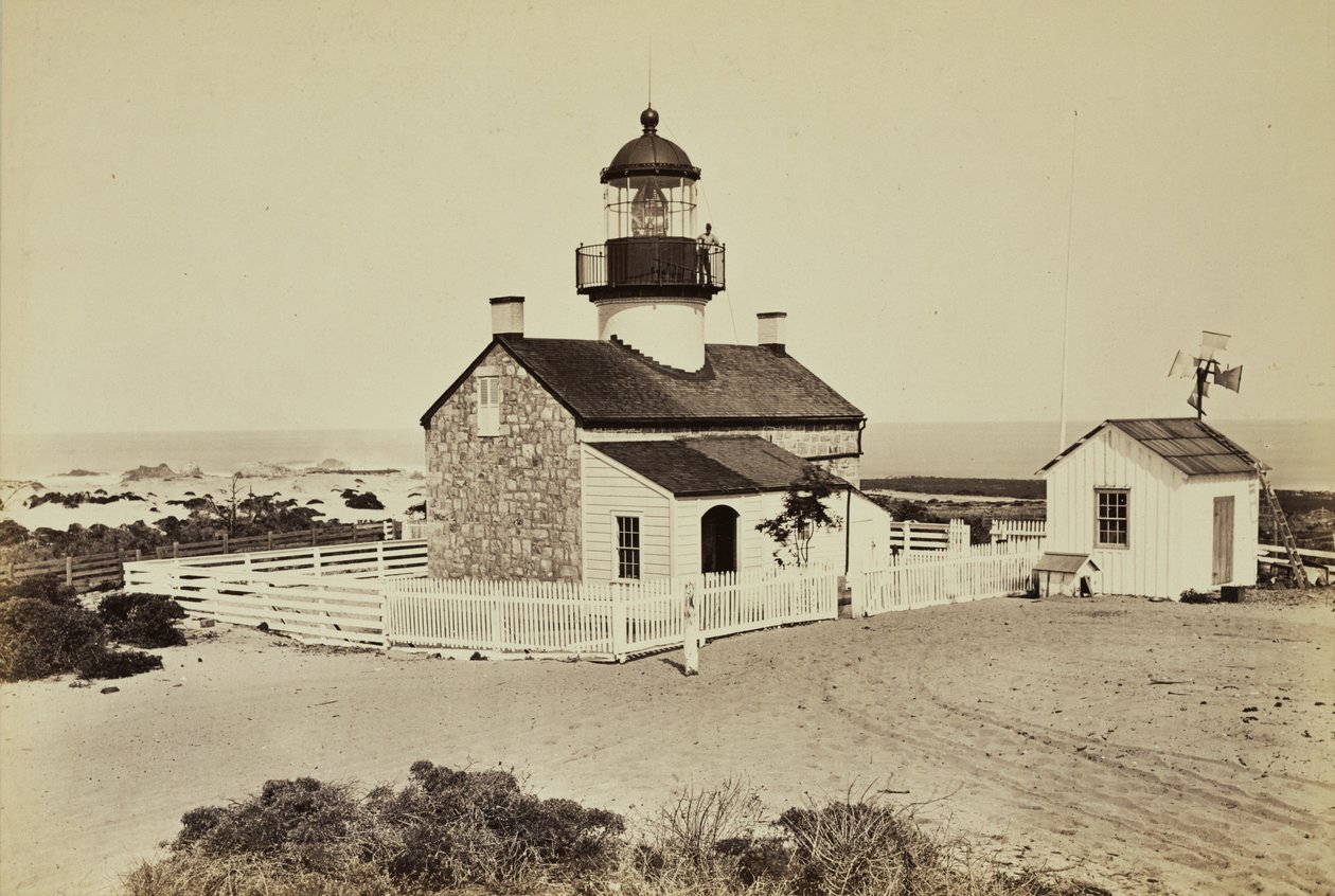 Maják poblíž Monterey od Carleton Watkins