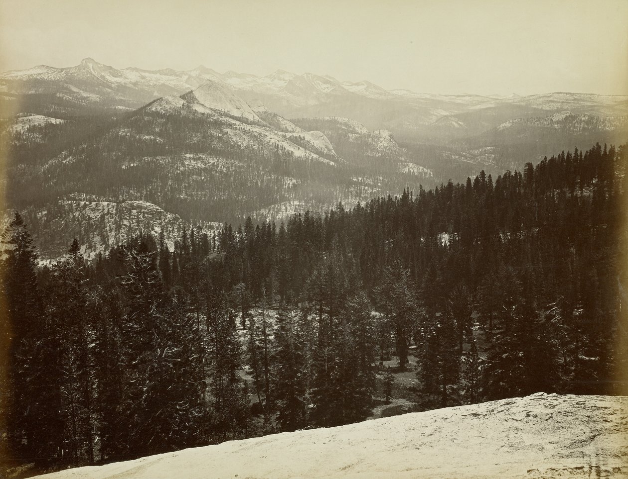Skupina Merced ze Sentinel Dome od Carleton Watkins